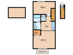 プランドールメゾン参番館の物件間取画像